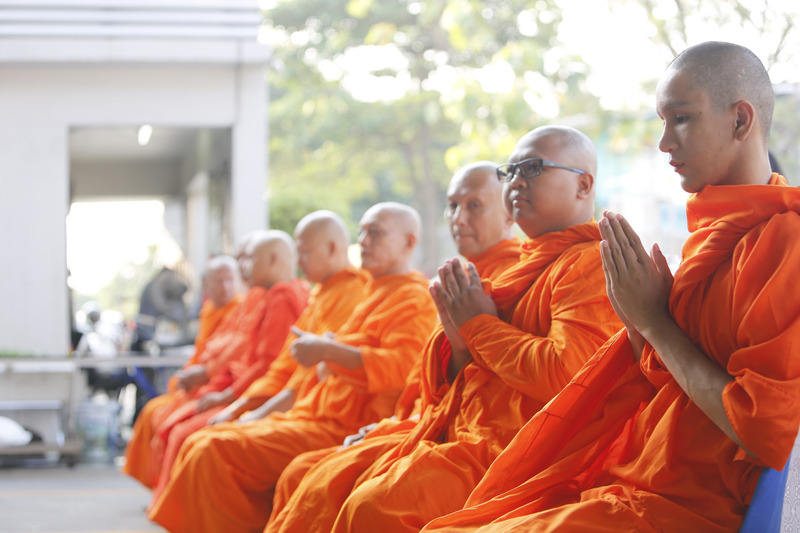 monks praying